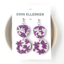 Load image into Gallery viewer, Sunday Brunch in Violet Large Dangle Earrings
