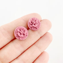 Load image into Gallery viewer, Pink Monochrome Essentials Circle Stud Earrings
