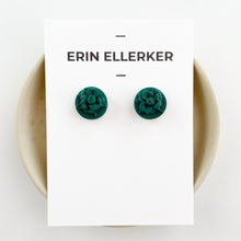 Load image into Gallery viewer, Green Monochrome Essentials Circle Stud Earrings
