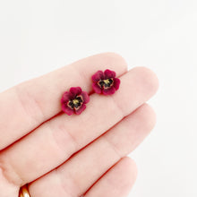 Load image into Gallery viewer, Perfect Pansy Stud in Red
