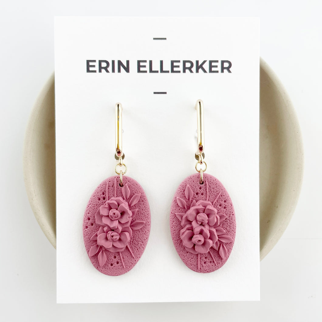 Pink Monochrome Essentials Large Dangle Earrings