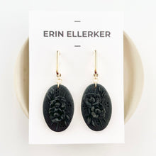 Load image into Gallery viewer, Black Monochrome Essentials Large Dangle Earrings
